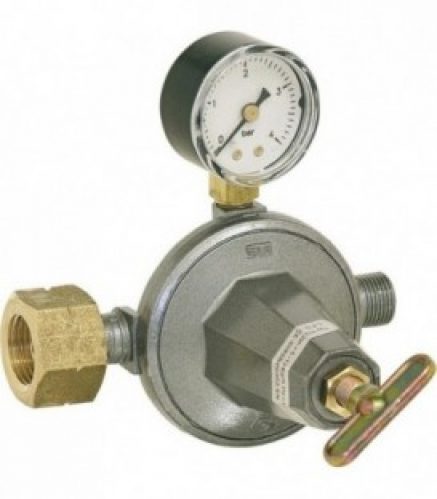 Petit reducteur de pression reglable de 0,5-4bar, avec manometre pour bouteille 5/11/33 kg