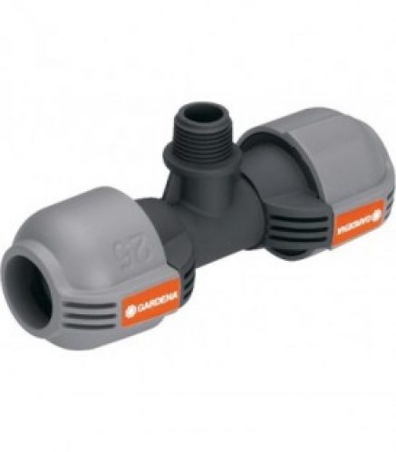Pièce en T GARDENA 25 mm x filetage mâle 1/2&Prime;