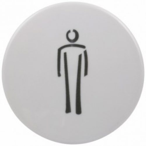 Pictogramme adhésif en porcelaine de Limoges – diamètre 80 mm