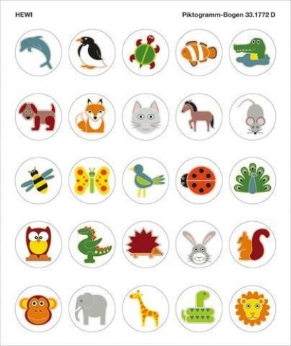 Pictogrammes Toilettes Hewi Kids série animaux 33.1772D
