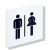 Pictogrammes Toilettes Hewi Plaque de signalisation homme et femme guide