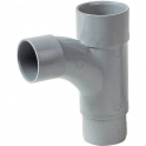 Pied de biche PVC gris réduit 87°30 – Ø 50 – 40 – 50 mm -…