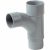 Pied de biche PVC gris réduit 87°30 – Ø 50 – 40 – 50 mm -…