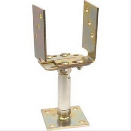 Pied de poteau réglable sur platine