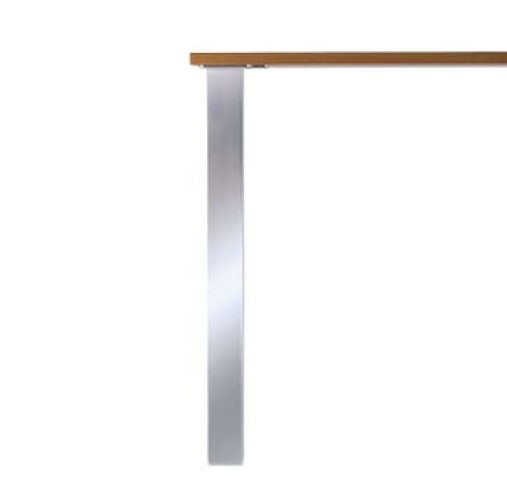 PIED DE TABLE CARRÉ  Brossé aspect inox  L60xH870