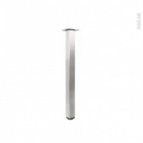 Pied De Table Carre Reglable Finition Inox Brosse H70 Cm 6X6 Cm Sokleo