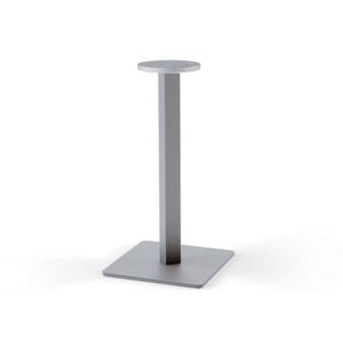 Pied de table central NUMI gris alu embase carrée