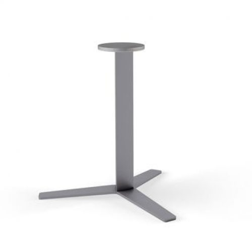 Pied de table central NUMI gris alu embase hélice