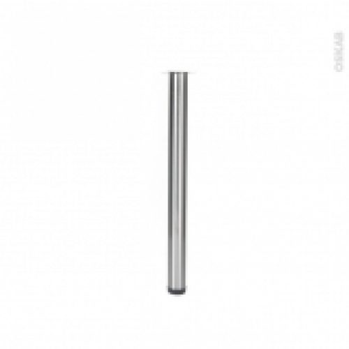 Pied De Table Rond Reglable Finition Inox Brosse H70 O6 Cm Sokleo