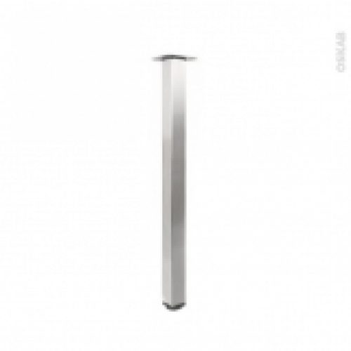 Pied Plan De Travail Carre Reglable Finition Inox Brosse H84 Cm 6X6 Cm Sokleo