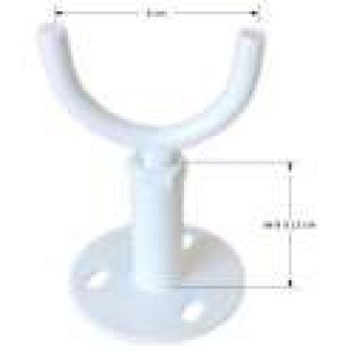 Pied à support réglable blanc