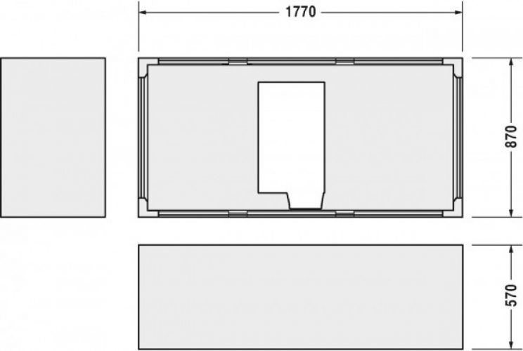 Pieds de Baignoire Duravit Starck pour baignoire 700048 Blanc Polystyrène 792400000000000