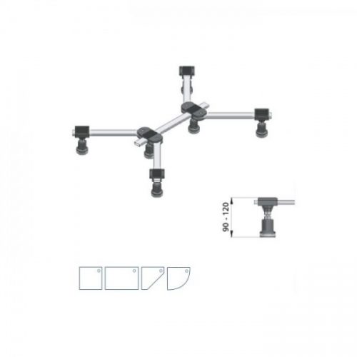 Pieds de Receveur de Douche plat DWF en Acrylique/acier jusqu’à 120x120cm Mabo