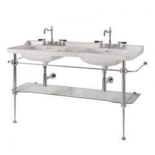 PIEDS LAITON CHROME AVEC TABLETTE 150 CM POUR WALDORF WD15055 – CRISTINA ONDYNA WD92051