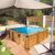 Piscinette en bois Tropic Junior 200 x 200 cm