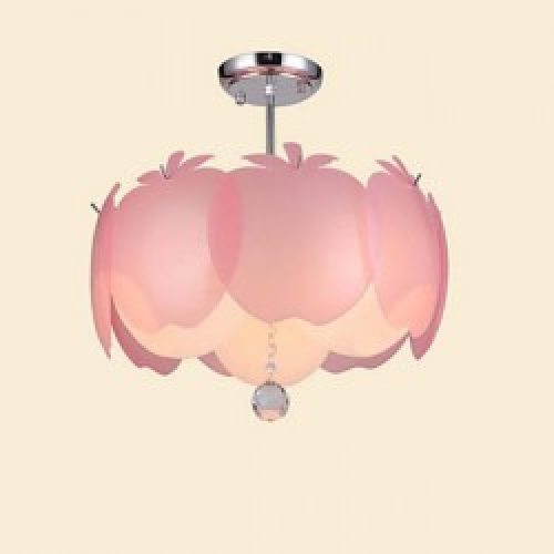 Plafonnier affleurant en Cristal décoré par des pommes en Plastique