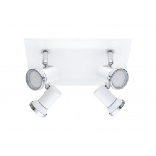 Plafonnier carré 4 spots LED pour salle de…