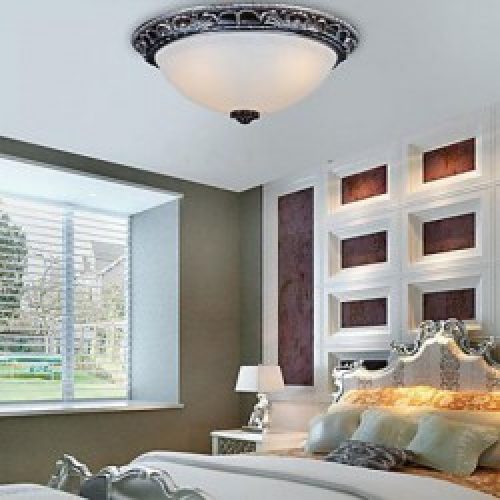 Plafonnier en Verre décoré en Argent