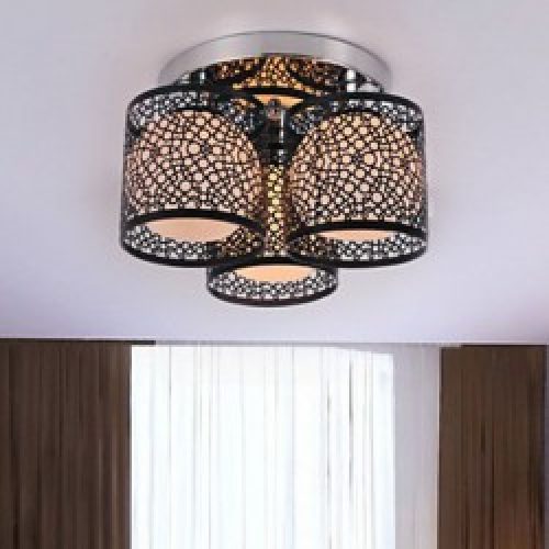 Plafonnier LED créatif moderne Noir à 3 lumières