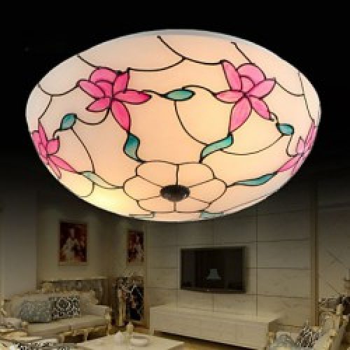 Plafonnier LED Rustique à motif fleurs