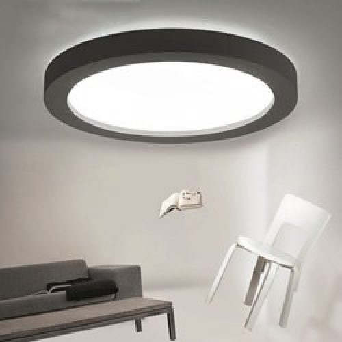 Plafonnier LED simple à cadre Noir ou Blanc