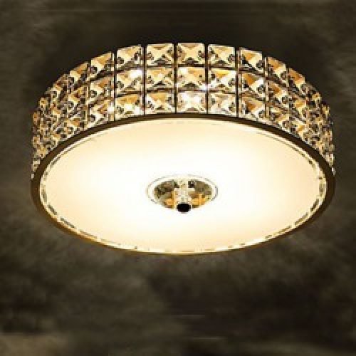 Plafonnier Rustique Rond en Cristal