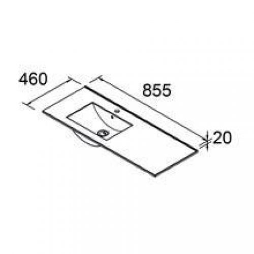 Plan vasque avec bac à gauche IBERIA SALGAR