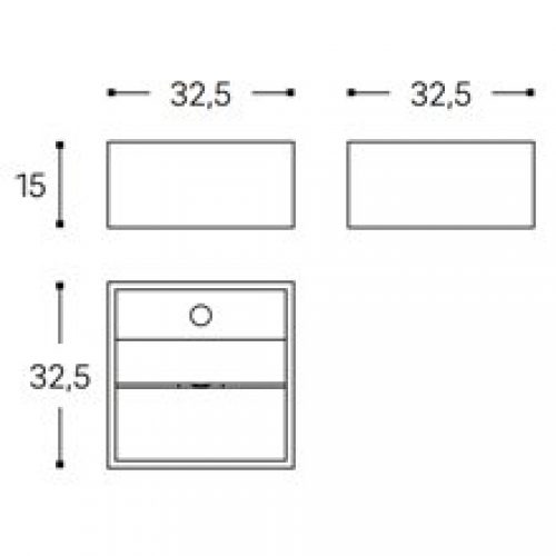Plan vasque carré Compact COSMIC