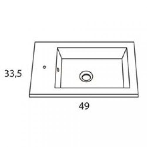 Plan vasque à encastrer Mini Futurbaño