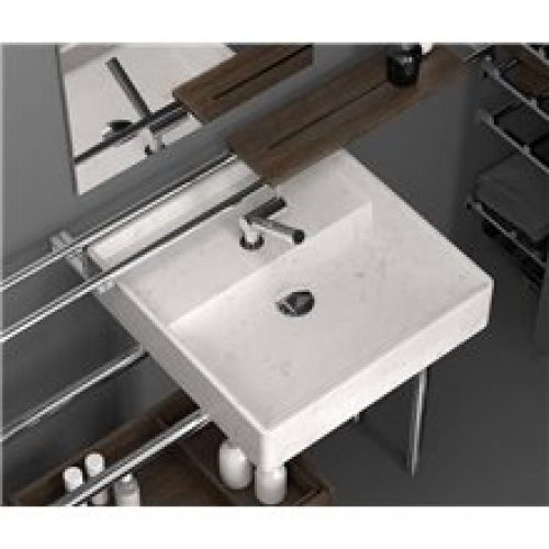 Plan vasque marbre Carrara Container COSMIC