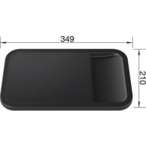 Planche à découper SmartCut en composite noir – Blanco