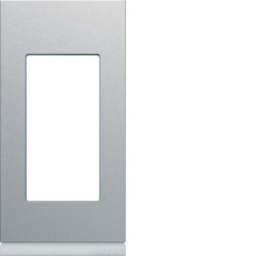 Plaque 1M titane – APPAREILLAGE MURAL GALLERY HAGER WXP0101