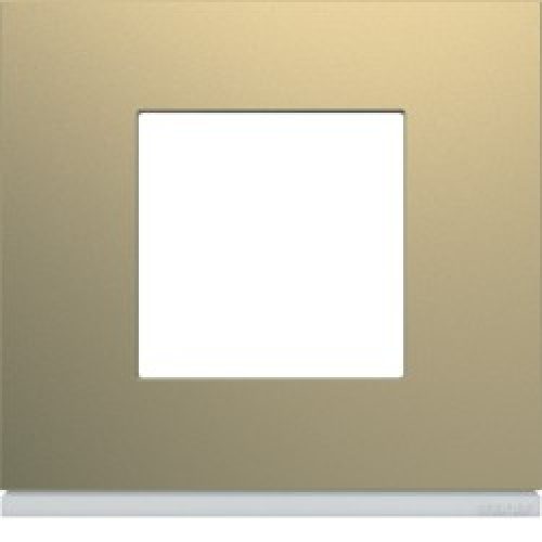 Plaque 1P champagne – APPAREILLAGE MURAL GALLERY HAGER WXP0402