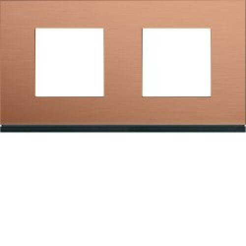 Plaque 2P H71 copper alu – APPAREILLAGE MURAL GALLERY HAGER WXP4612