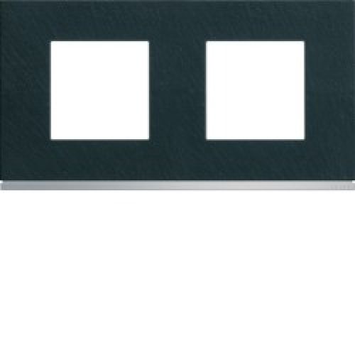 Plaque 2P H71 dark rock – APPAREILLAGE MURAL GALLERY HAGER WXP4412