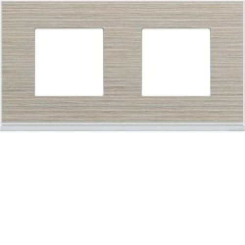 Plaque 2P H71 latté – APPAREILLAGE MURAL GALLERY HAGER WXP2512