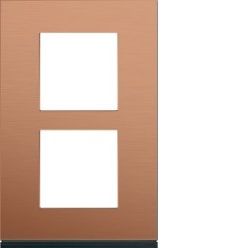 Plaque 2P V57 copper alu – APPAREILLAGE MURAL GALLERY HAGER WXP4622
