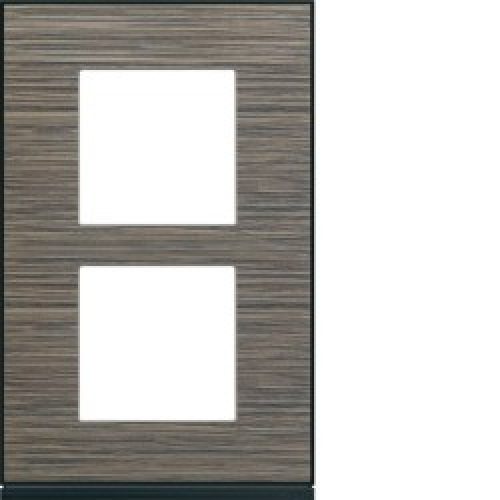 Plaque 2P V57 pecan – APPAREILLAGE MURAL GALLERY HAGER WXP2422