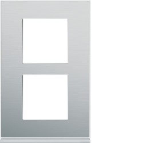 Plaque 2P V57 placage aluminiu – APPAREILLAGE MURAL GALLERY HAGER WXP2022