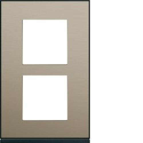 Plaque 2P V57 placage bronze – APPAREILLAGE MURAL GALLERY HAGER WXP2222