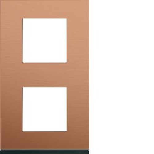 Plaque 2P V71 copper alu – APPAREILLAGE MURAL GALLERY HAGER WXP4642