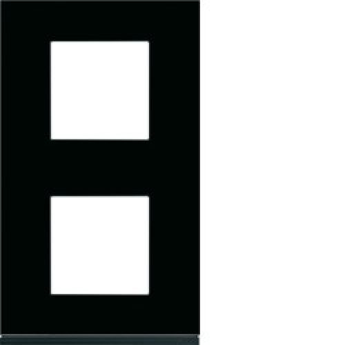 Plaque 2P V71 midnight glass – APPAREILLAGE MURAL GALLERY HAGER WXP4142