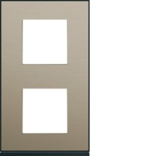 Plaque 2P V71 placage bronze – APPAREILLAGE MURAL GALLERY HAGER WXP2242