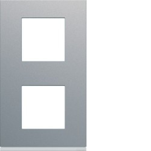 Plaque 2P V71 titane – APPAREILLAGE MURAL GALLERY HAGER WXP0142