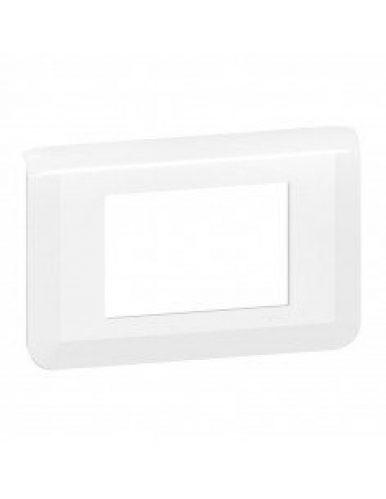Plaque 3 modules Mosaic blanc LEGRAND