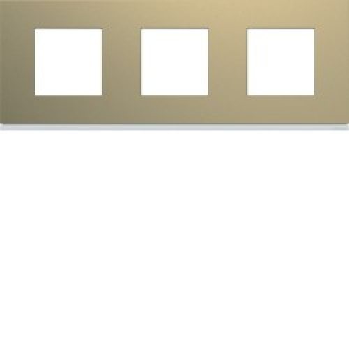 Plaque 3P H71 champagne – APPAREILLAGE MURAL GALLERY HAGER WXP0413