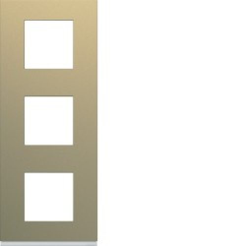 Plaque 3P V71 champagne – APPAREILLAGE MURAL GALLERY HAGER WXP0443