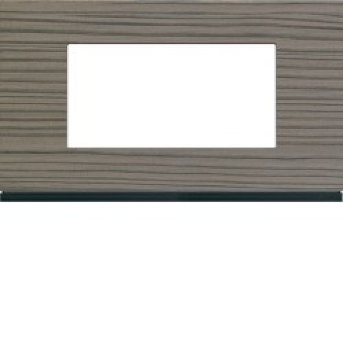 Plaque 4M E57 grey wood – APPAREILLAGE MURAL GALLERY HAGER WXP4834