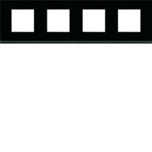 Plaque 4P H71 midnight glass – APPAREILLAGE MURAL GALLERY HAGER WXP4114