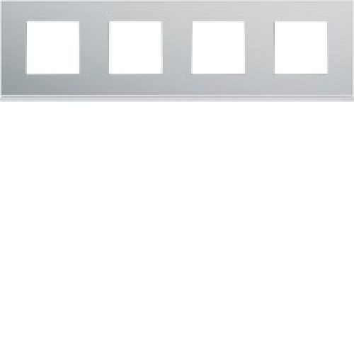 Plaque 4P H71 placage aluminiu – APPAREILLAGE MURAL GALLERY HAGER WXP2014